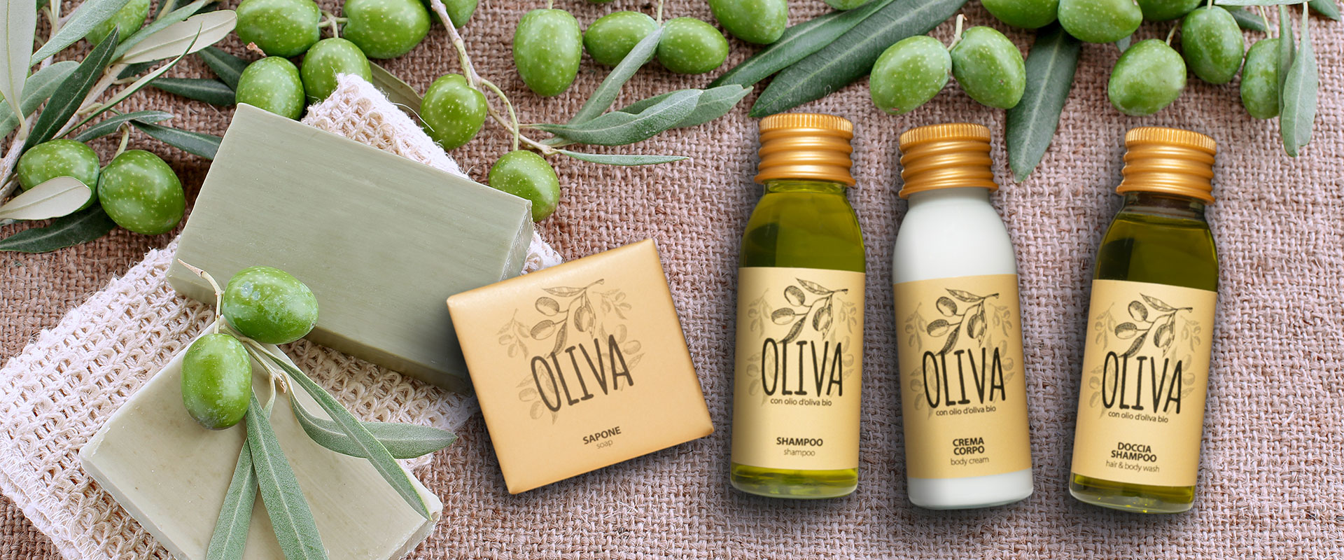 Linea cortesia biologica olio d’oliva eurotex hotellerie home