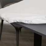 Mollettone con elastico per tavolo Rotondo in cotone felpato anti rumore - immagine 4