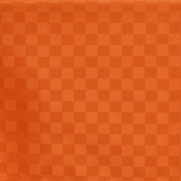 Dettaglio motivo a scacchi Tovaglia antimacchia idrorepellente Marostica arancione