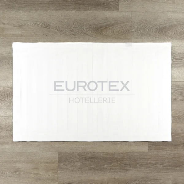 Federa 3 volani Monaco in raso di cotone Bianco rigatino - immagine 3