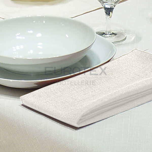 Tovagliolo idrorepellente no stiro Elite in tessuto jacquard panna