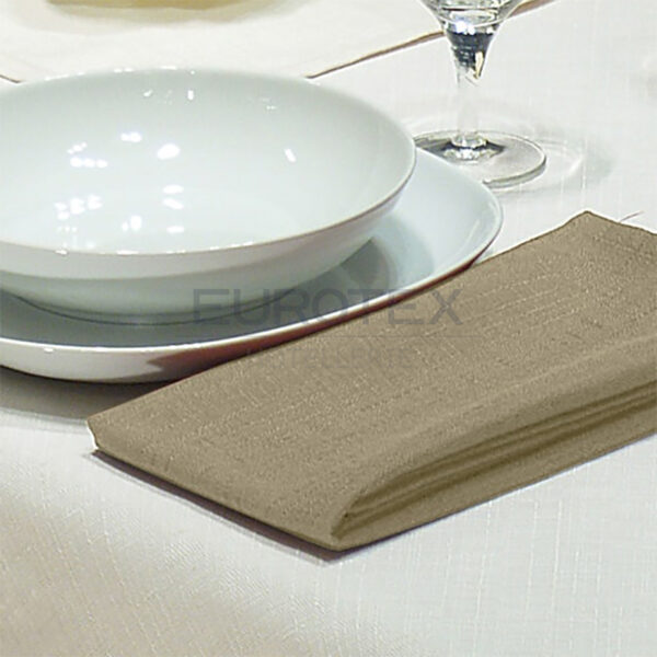 Tovagliolo idrorepellente no stiro Elite in tessuto jacquard tortora