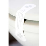 Sigillo di garanzia igiene WC adesivo realizzato in carta resistente Il prodotto viene venduto in confezioni da 100 pezzi.