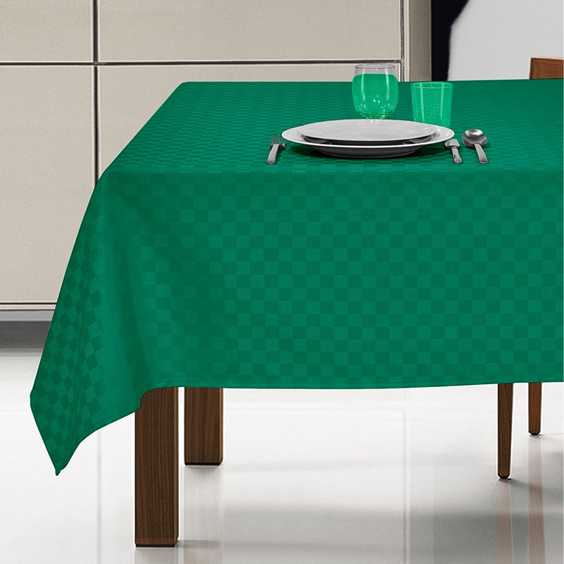 ILMIRA Tovaglia Quadrifoglio Verde Tovaglia Antimacchia 240x140 cm