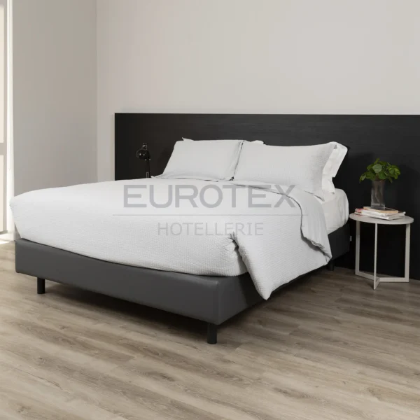 Sacco copripiumino NO STIRO Seersucker <br/> King Grigio - immagine 4