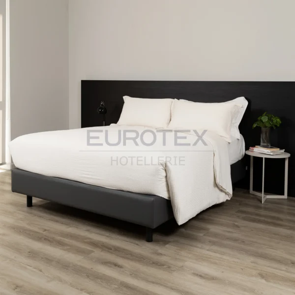 Sacco copripiumino NO STIRO Seersucker Tirolo Crema - immagine 4