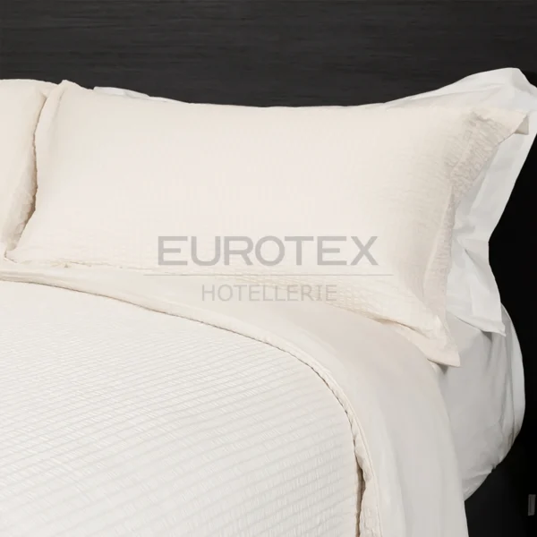 Sacco copripiumino NO STIRO Seersucker Tirolo Crema - immagine 2