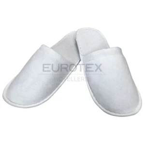 Pantofole chiuse in tessuto felpato