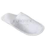 Pantofole chiuse in TESSUTO FELPATO <br/> con suola in gomma EVA Bianche <br/> (100 paia) - immagine 4