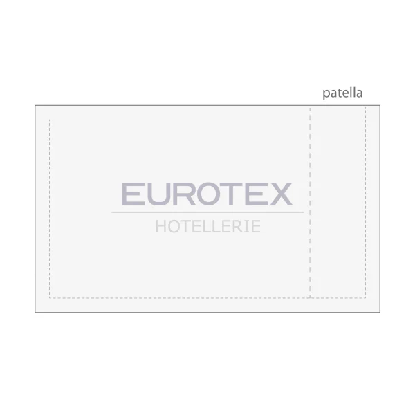 Federa Milano/Gold in cotone Bianco con patella 3 volani - immagine 6