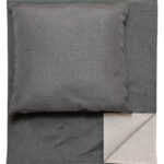 Runner letto Canapa idrorepellente bicolore Grigio chiaro/Grigio scuro - immagine 5