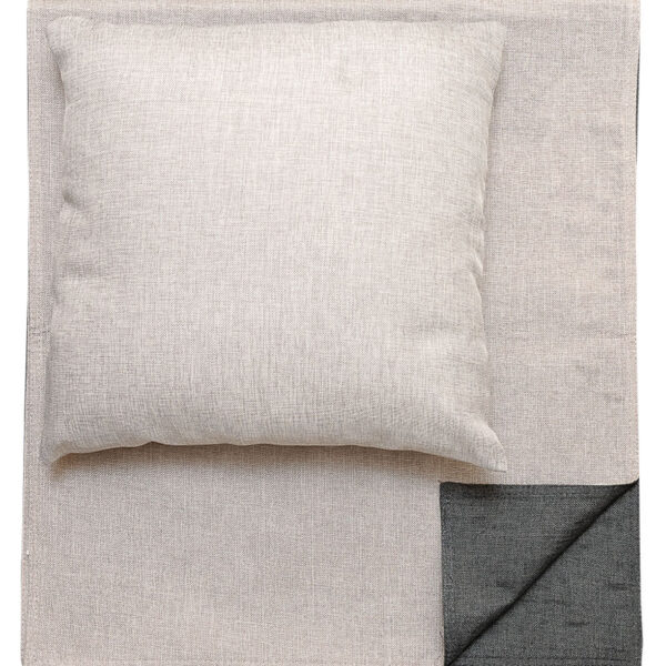 Runner letto Canapa idrorepellente bicolore Grigio chiaro/Grigio scuro - immagine 9