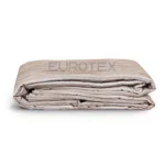 Copriletto Fiammetta rigato <br/> Matrimoniale Nocciola