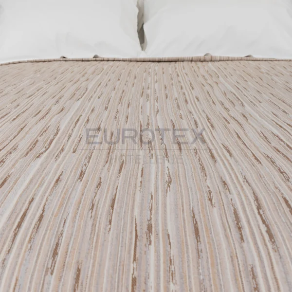 Copriletto Fiammetta rigato <br/> Matrimoniale Nocciola - immagine 2