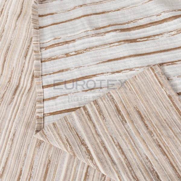 Copriletto Fiammetta rigato <br/> Matrimoniale Nocciola - immagine 3