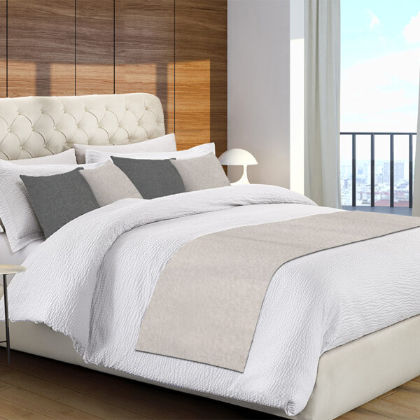 Bed runner Singolo mis. 55x150 Grigio chiaro/Grigio scuro - immagine 2