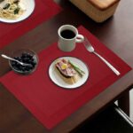 Tovaglietta americana in vinile per colazione bordeaux