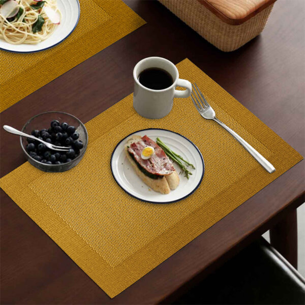 Tovaglietta americana in vinile per colazione senape