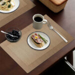 Tovaglietta americana in vinile per colazione tortora