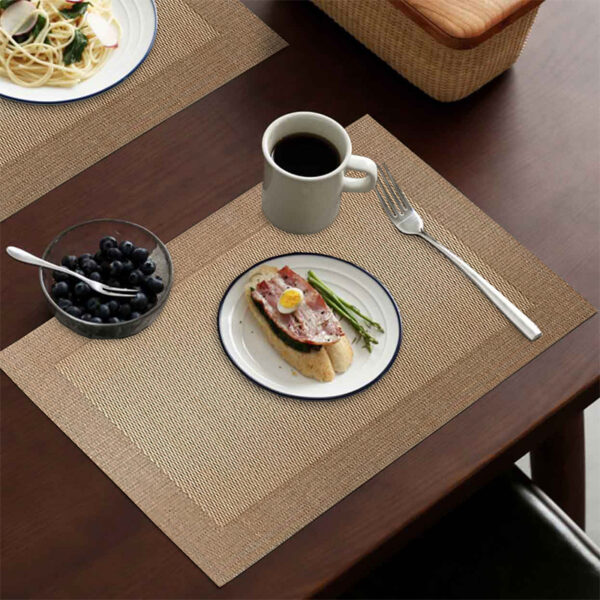 Tovaglietta americana in vinile per colazione tortora