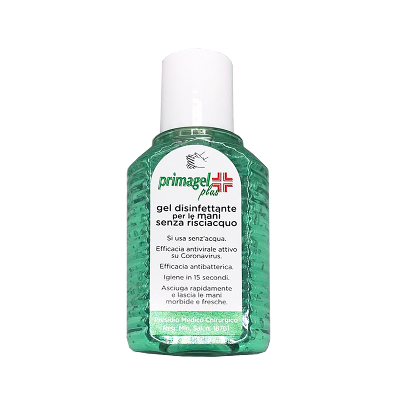 Primagel Plus Gel Disinfettante Mani senza risciacquo Boccette da 50 ml  (Scatola da 50 pezzi)