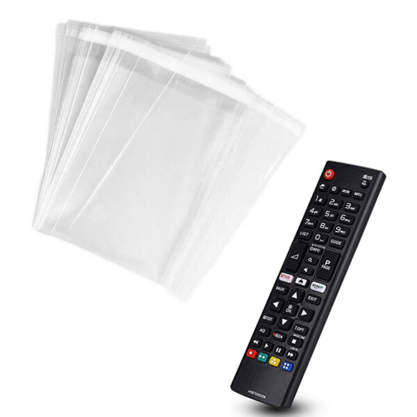 Busta porta telecomando trasparente usa e getta (100 pezzi) - immagine 1