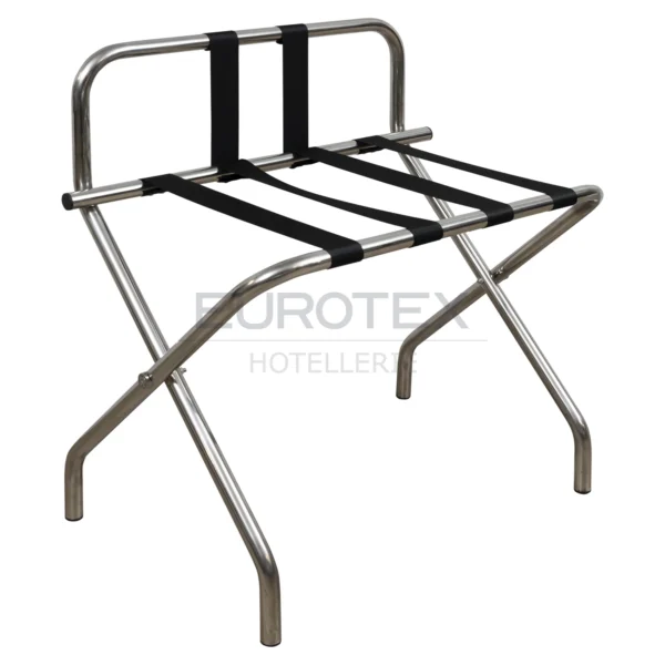 Porta valigia in acciaio cromato con sponda - immagine 1