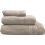 Asciugamani Sabbia rigati colorati per B&B e case vacanze in morbida spugna ritorta. Asciugamani unici, moderni e dai colori brillanti.