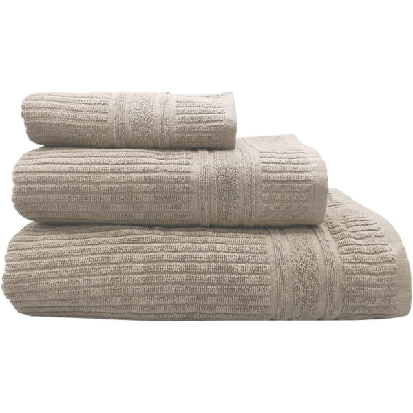 Asciugamani Sabbia rigati colorati per B&B e case vacanze in morbida spugna ritorta. Asciugamani unici, moderni e dai colori brillanti.