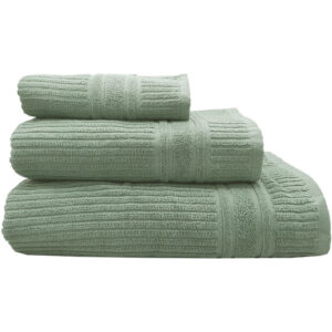 Asciugamani Verdi rigati colorati per B&B e case vacanze in morbida spugna ritorta. Asciugamani unici, moderni e dai colori brillanti.