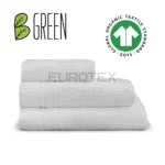 Asciugamani biologici bianchi per hotel B Green con certificazione GOTS