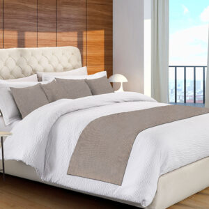 Runner letto Flammè antimacchia Singolo mis.55x140 Tortora
