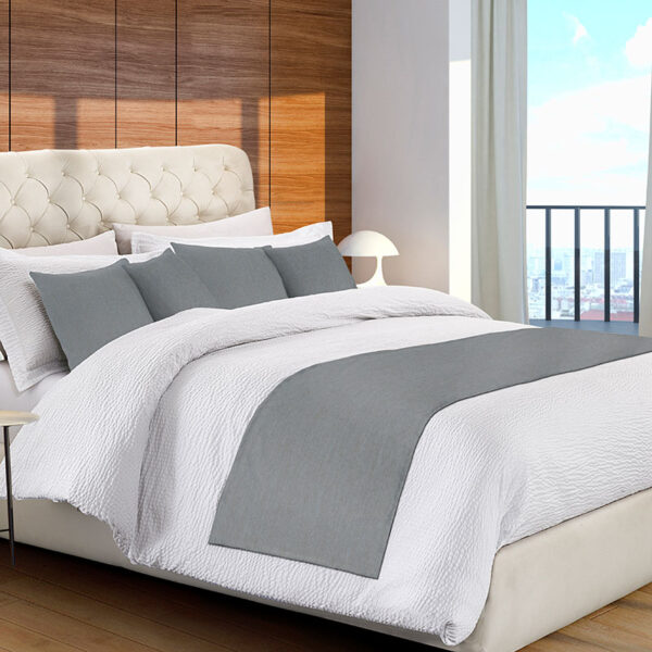 Runner letto Flammè antimacchia Cielo - immagine 1