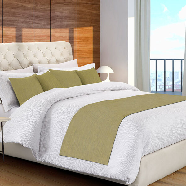 Runner letto Flammè Matrimoniale mis.55x250 Pistacchio - immagine 1