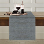 Runner antimacchia Flammè cielo steso sul tavolo