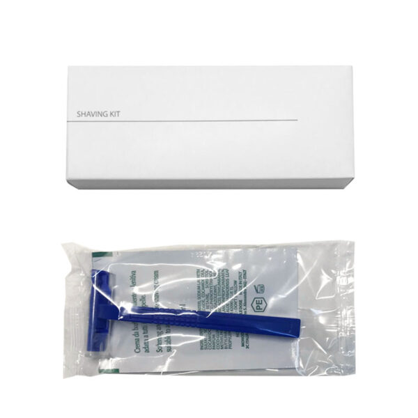 Set da barba Lux white (1 rasoio, 1 schiuma da barba) in scatola bianca - immagine 2