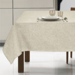 Tovaglia antimacchia idrorepellente no stiro effetto lino Fiamma latte