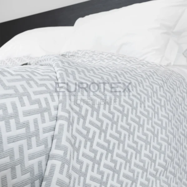 Copriletto Labirinto Matrimoniale Grigio - immagine 2