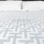 Copriletto Labirinto Matrimoniale Grigio - immagine 3