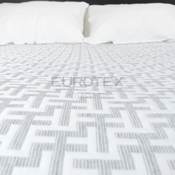 Copriletto Labirinto Matrimoniale Grigio - immagine 3