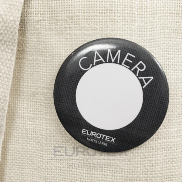 Borsa in juta cerata Sirmione Beige con spilla segnacamera - immagine 4