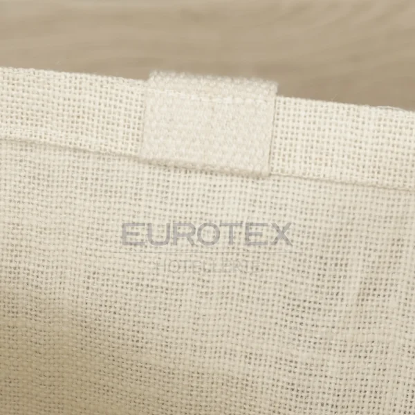 Borsa in juta cerata Sirmione Beige con spilla segnacamera - immagine 6