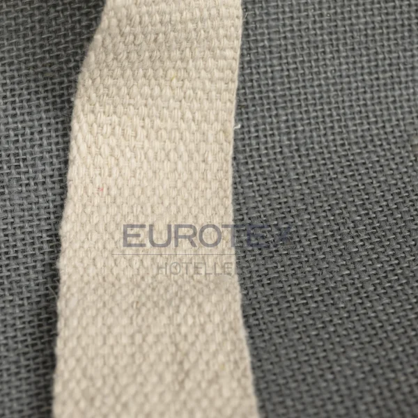 Borsa in juta cerata Sirmione grigio con spilla segnacamera - immagine 5