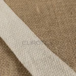 Borsa in juta cerata Sirmione naturale con spilla segnacamera - immagine 5