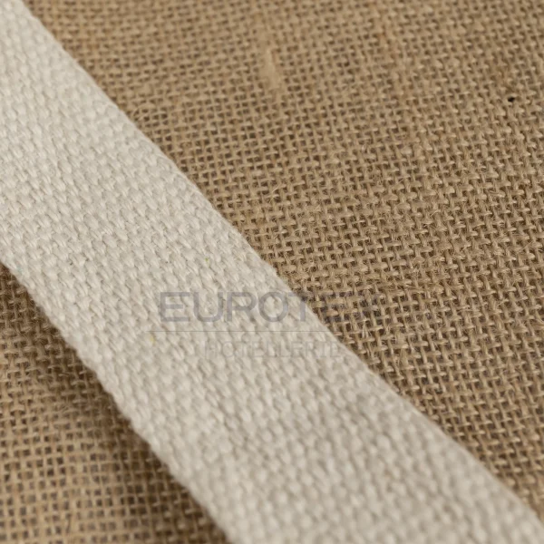 Borsa in juta cerata Sirmione naturale con spilla segnacamera - immagine 5