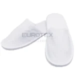 Pantofole chiuse VELOUR <br/> con suola antiscivolo 5mm Bianco <br/> (50 paia)