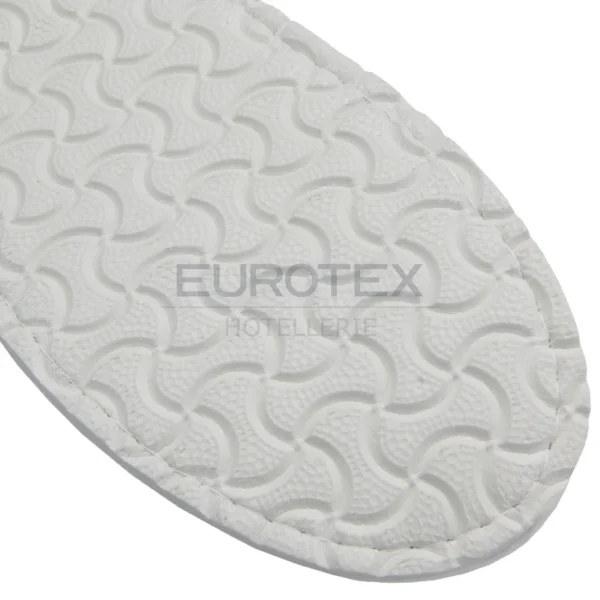 Pantofole chiuse VELOUR <br/> con suola antiscivolo 5mm Bianco <br/> (50 paia) - immagine 2