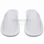 Pantofole chiuse VELOUR <br/> con suola antiscivolo 5mm Bianco <br/> (50 paia) - immagine 3