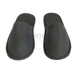 Pantofole chiuse in TESSUTO FELPATO <br/> con suola antiscivolo 5mm Grigio <br/> (50 paia) - immagine 3