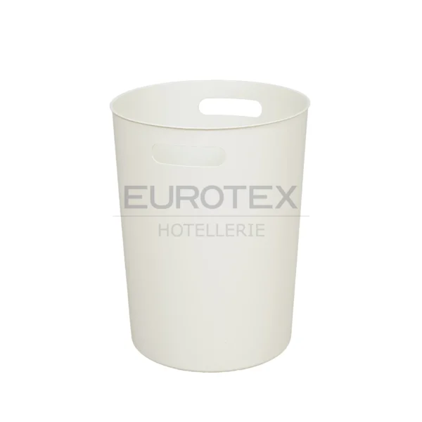 Cestino gettacarte da camera in plastica bianca - immagine 1